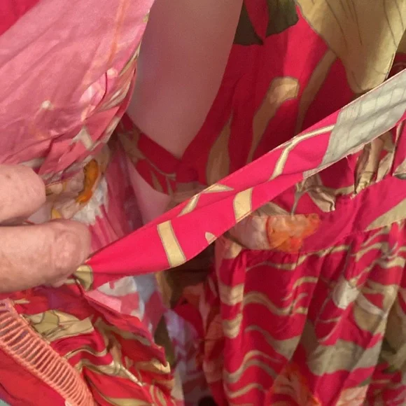 POWDER limited edition tropical wrap dress size large NWT - Picture 15 of 16